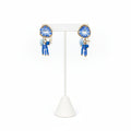 Blue Beaded Earrings