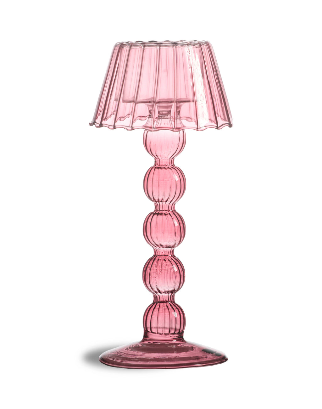 Plum Multi Ball Lamp-Style Glass Tealight Holder