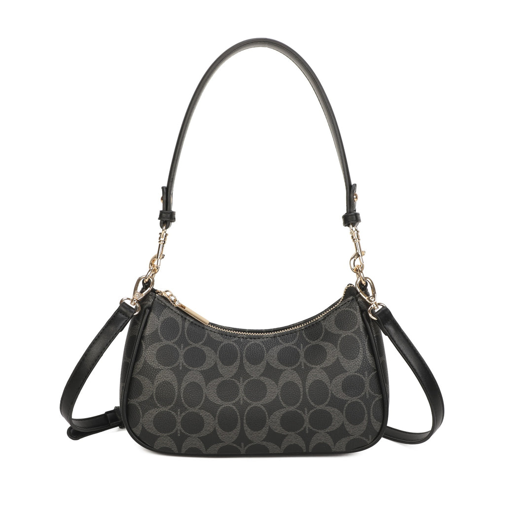Black Y2K Shoulder Bag with Crossbody Strap