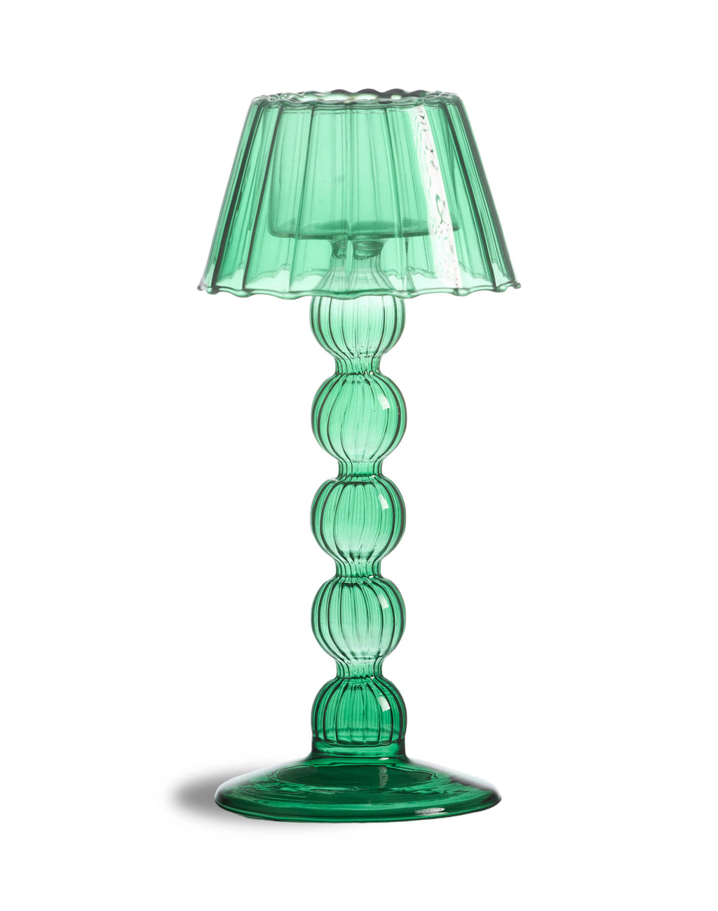 Dark Green Multi Ball Lamp-Style Glass Tealight Holder