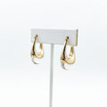 Retro Golden Resin Hoop Earrings