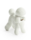 White Poodle Ceramic Candle Holder