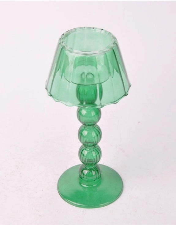 Dark Green Multi Ball Lamp-Style Glass Tealight Holder