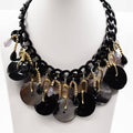 Statement Shell And Button Necklace