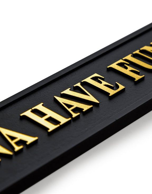 Black & Gold "Girls Just Wanna Have Funds" Wall Sign
