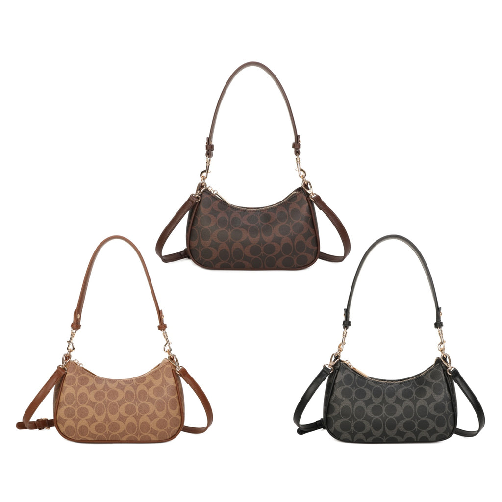 Black Y2K Shoulder Bag with Crossbody Strap