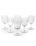 Clear Deco Face Wine Glasses