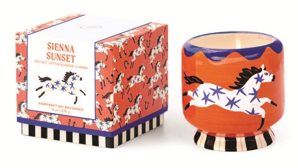 Paddywax A Dopo 8oz/226g Horse Ceramic Candle - Sienna Sunset