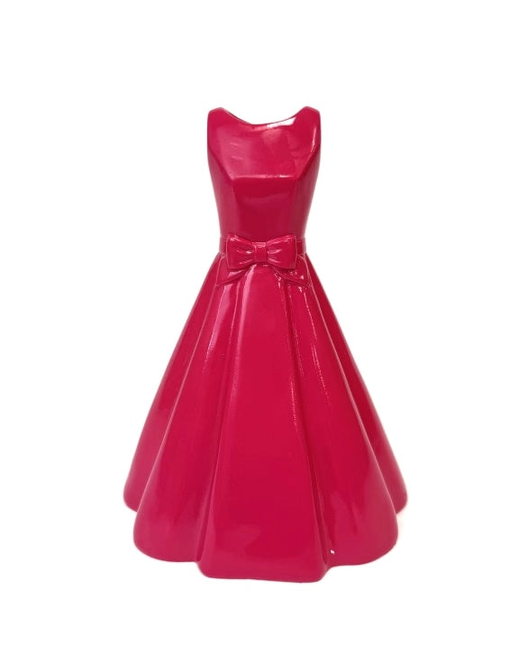 Red Retro Dress Ceramic Stem Vase