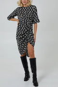 Monochrome Retro Style Dress