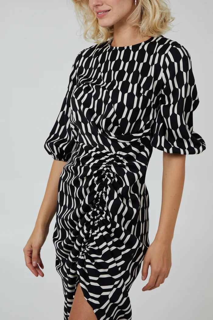 Monochrome Retro Style Dress