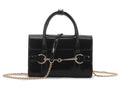 Black 60s Style Horsebit Bag