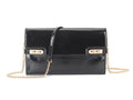 Black Envelope Style Clutch Chain Bag