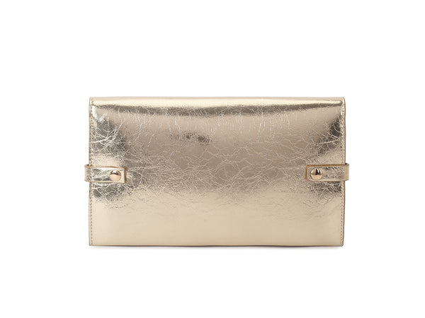 Gold Envelope Style Clutch Chain Bag