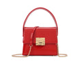 Red Patent 60s Style Box Bag