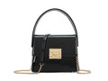 Black Patent 60s Style Box Bag