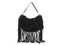 Black Long Fringe Shoulder Bag