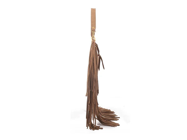 Brown Long Fringe Shoulder Bag