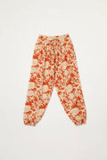 Orange Floral Balloon Trousers