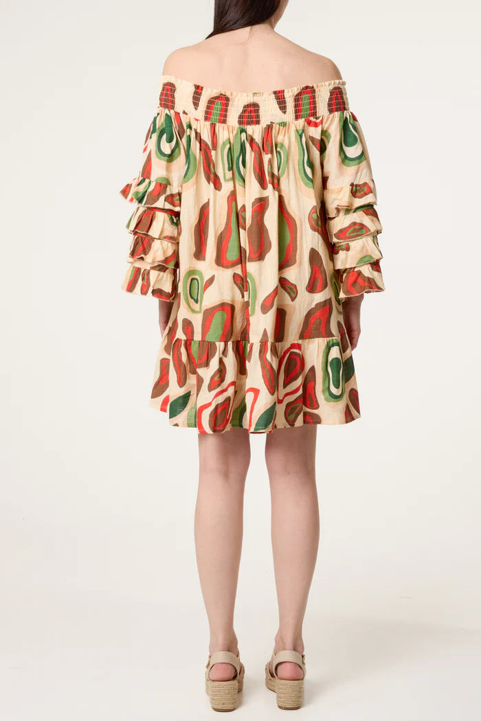 Statement Sleeve Off Shoulder Dress