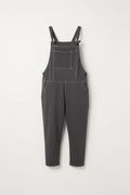 Charcoal Stone Wash Cotton Dungarees