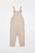 Beige Cotton Pocket Dungarees