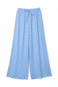 Blue Polka Dot Plisse Trousers