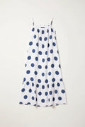White and Navy Polka Dot Sundress