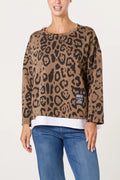 Double Layer Leopard Print Top