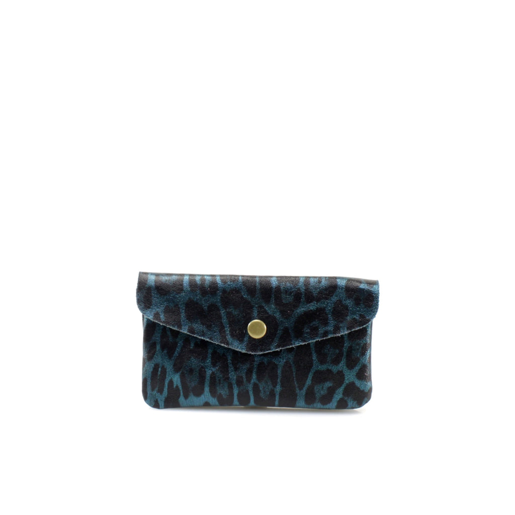 Leather Leopard Print Purse