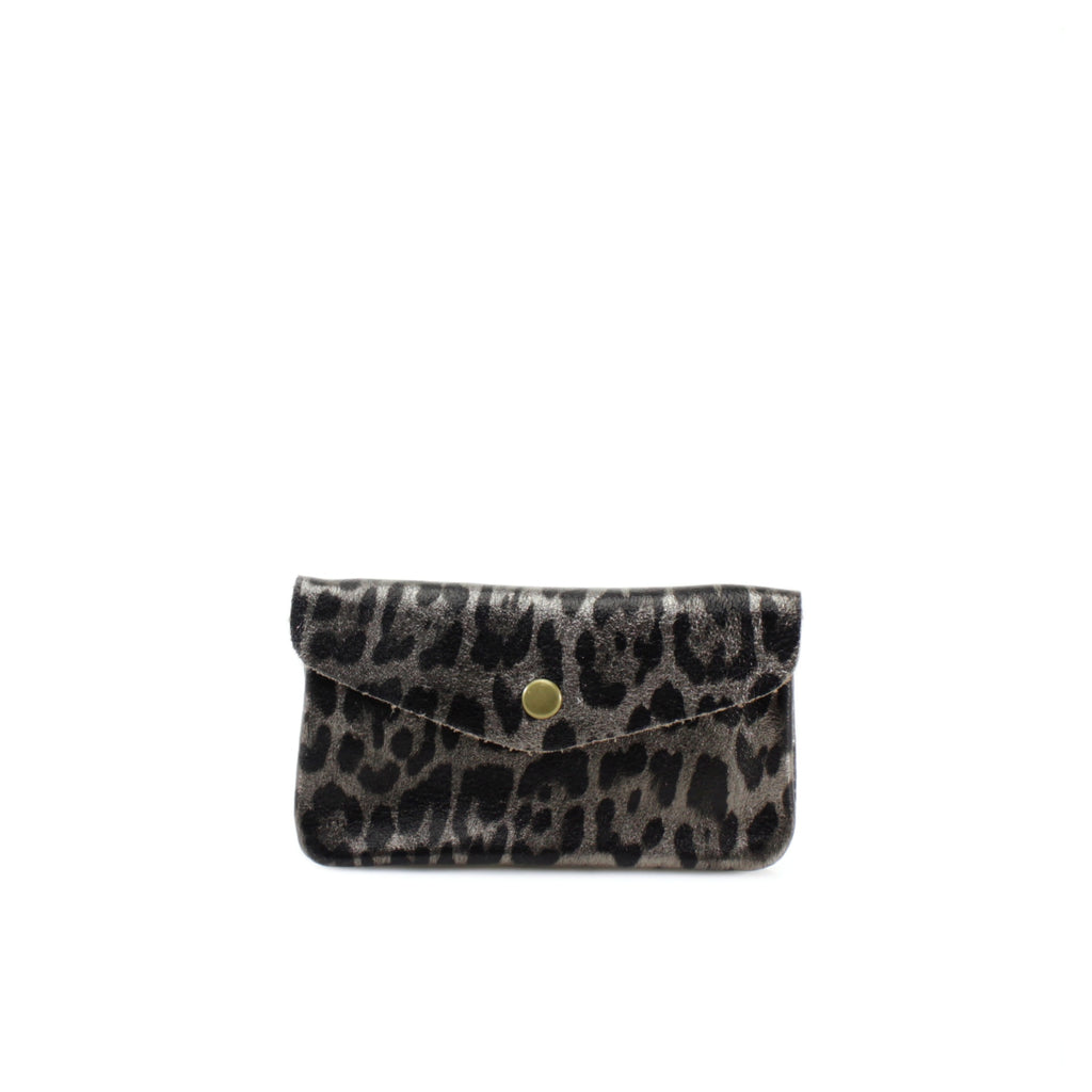 Leather Leopard Print Purse