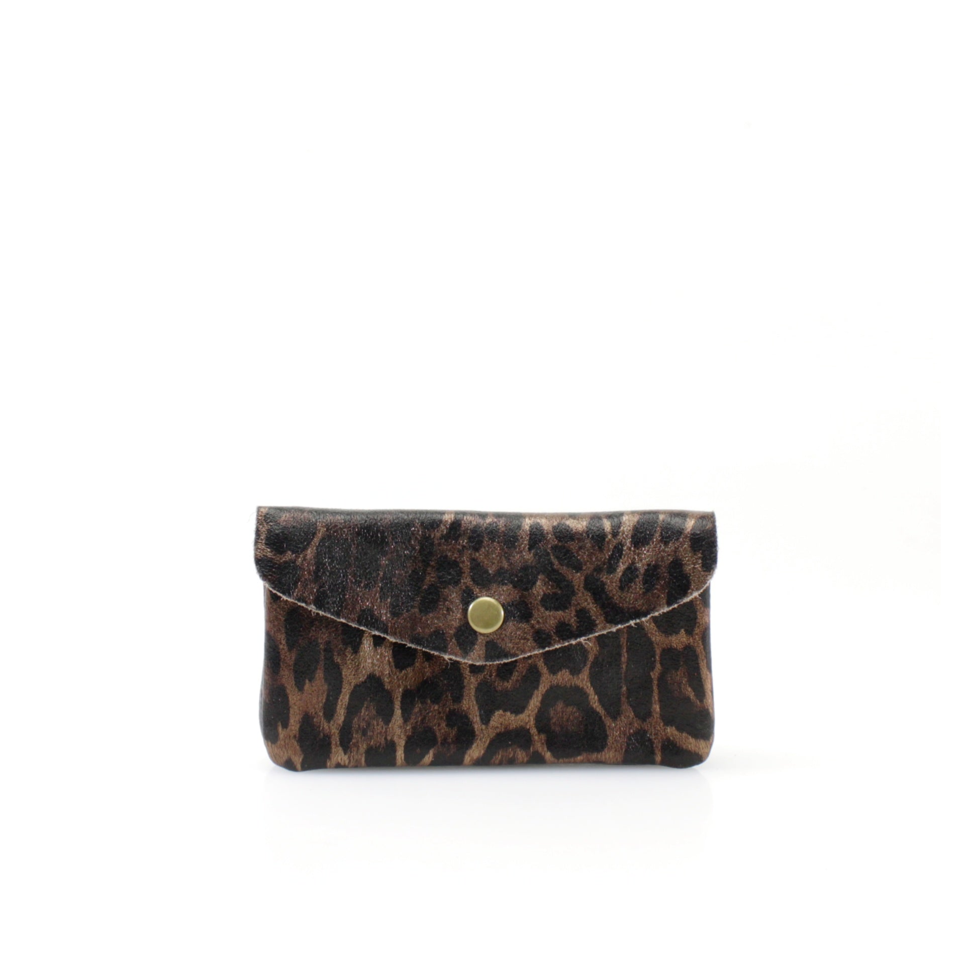Leather Leopard Print Purse
