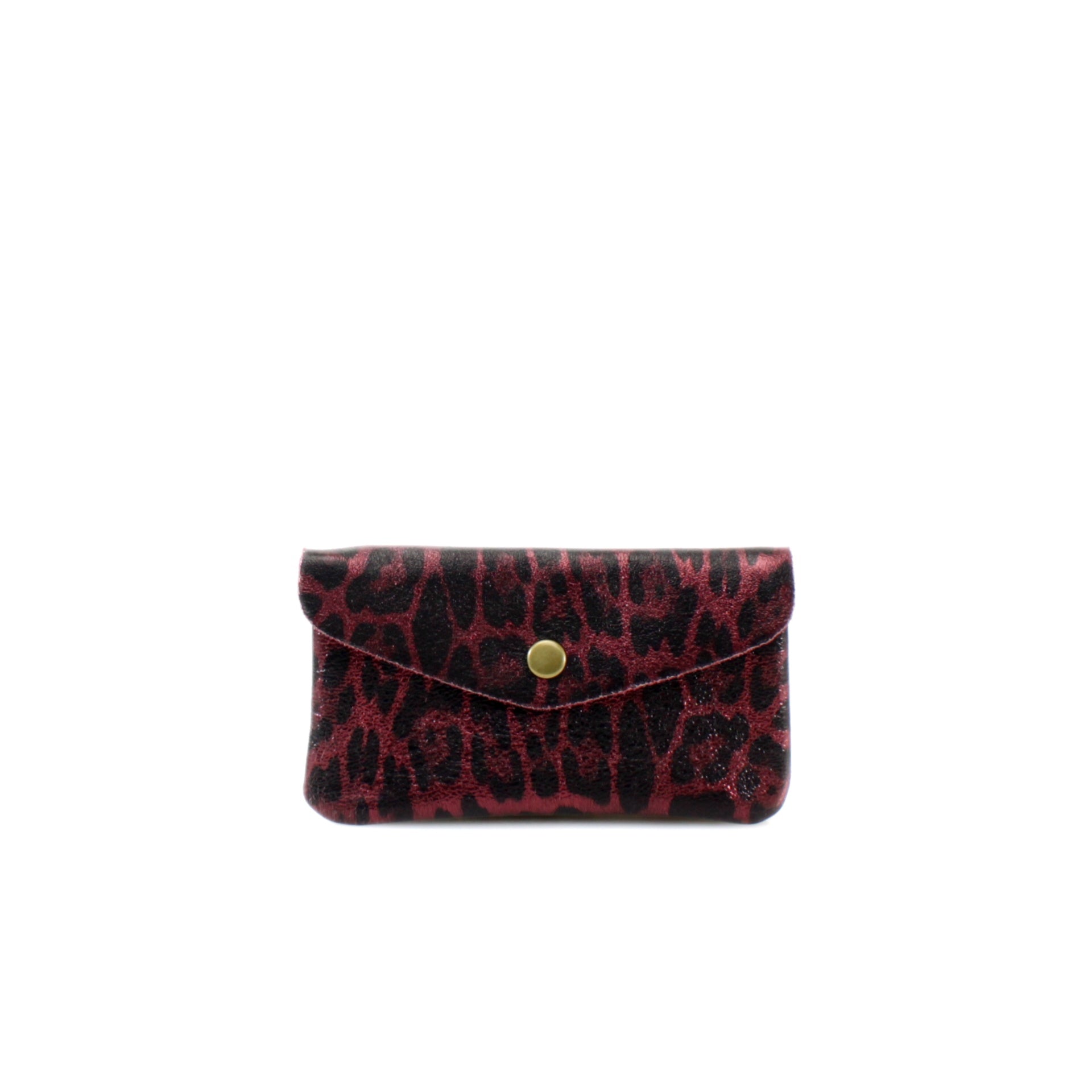 Leather Leopard Print Purse