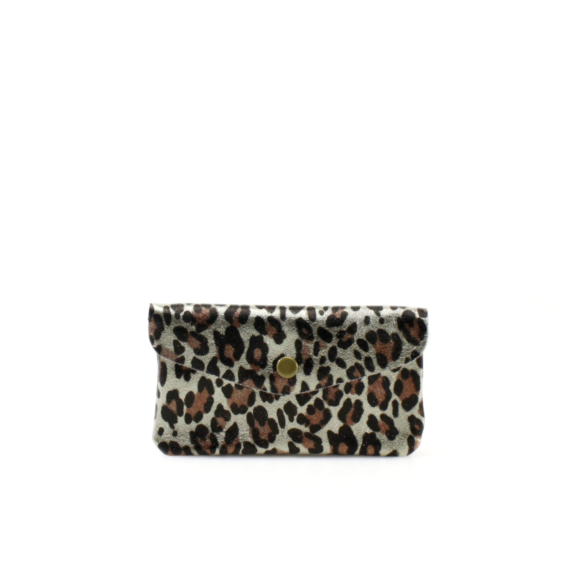 Leather Leopard Print Purse