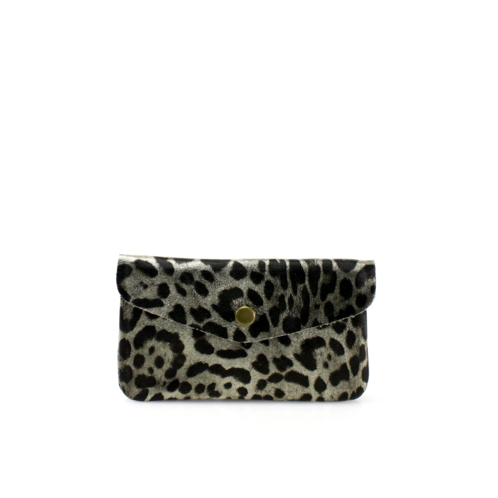 Leather Leopard Print Purse