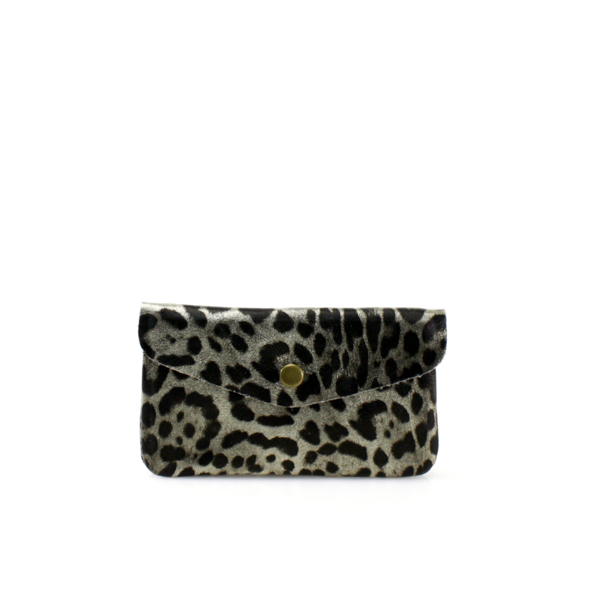 Leather Leopard Print Purse