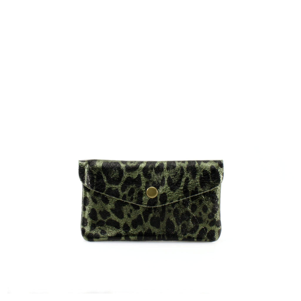 Leather Leopard Print Purse