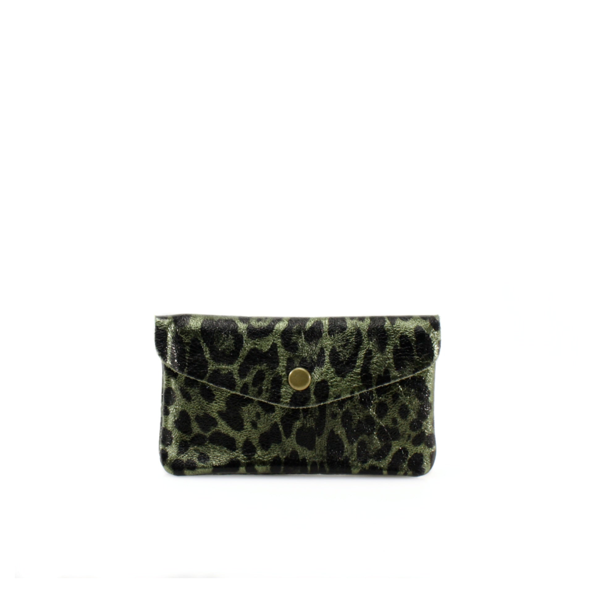 Leather Leopard Print Purse