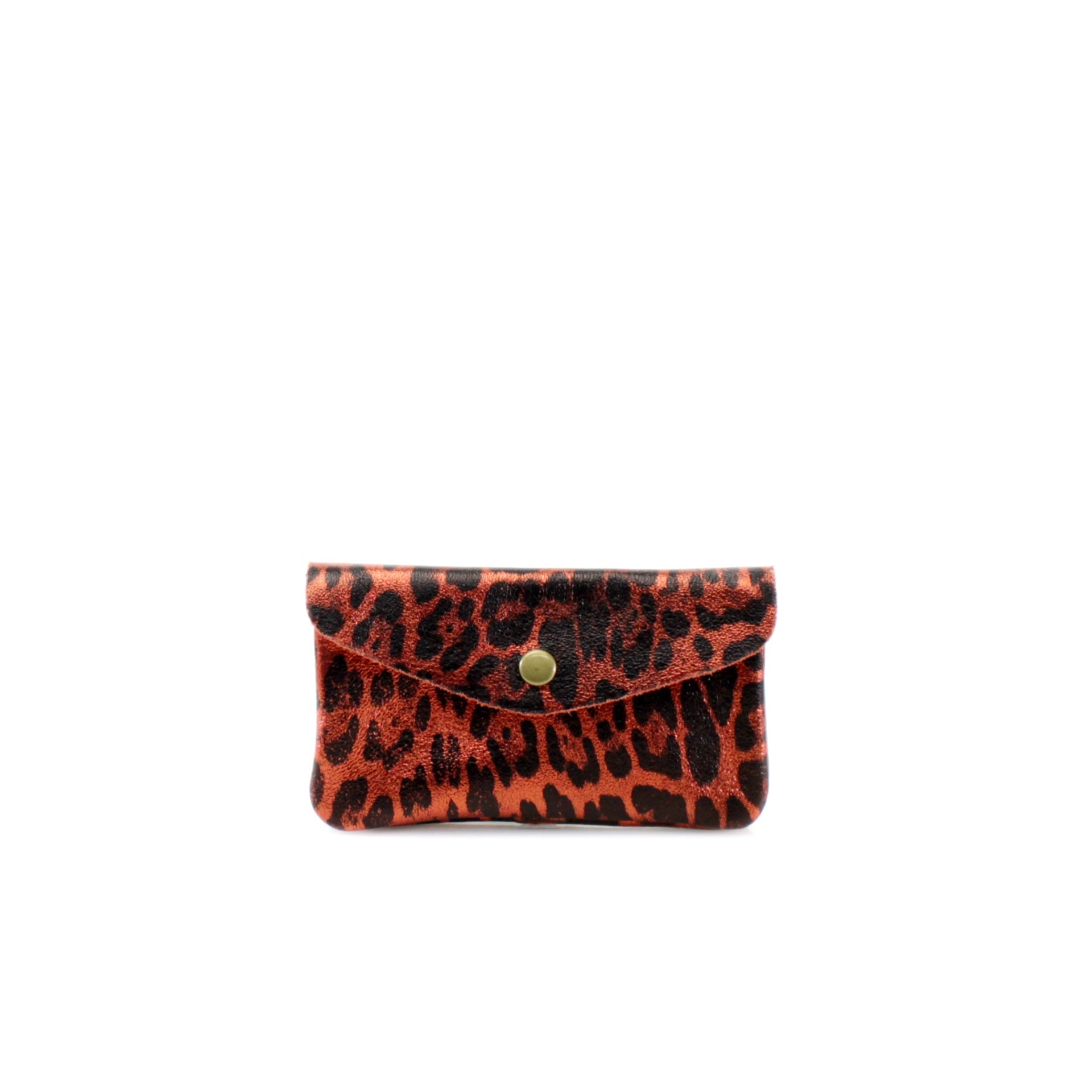 Leather Leopard Print Purse