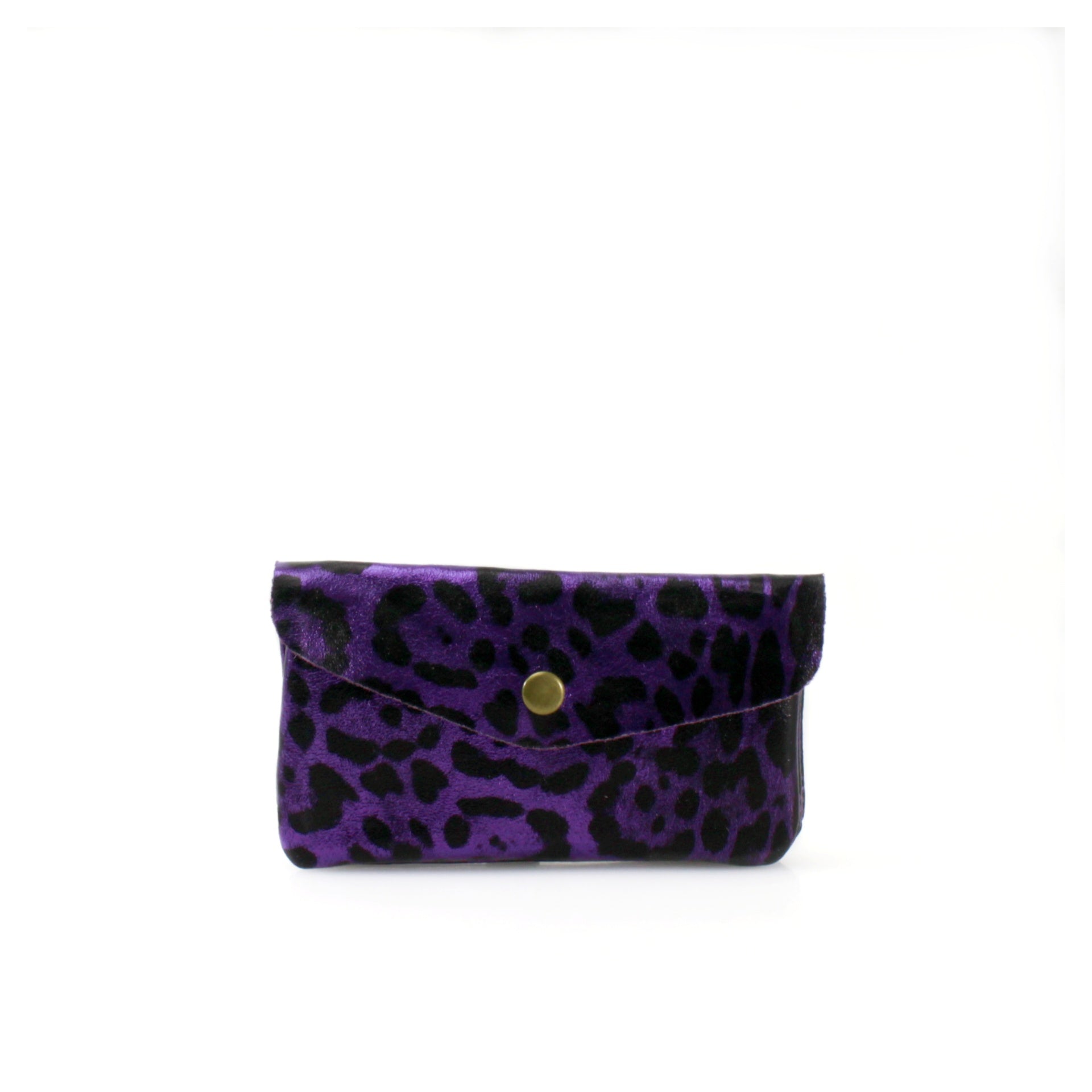 Leather Leopard Print Purse