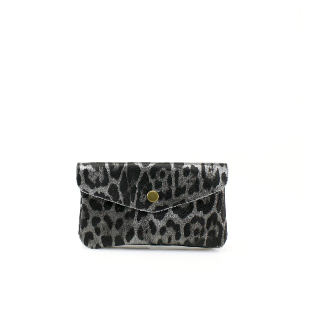 Leather Leopard Print Purse