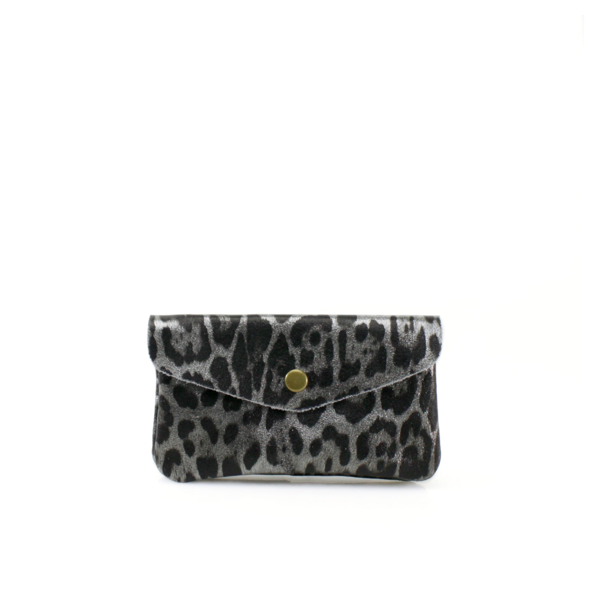 Leather Leopard Print Purse