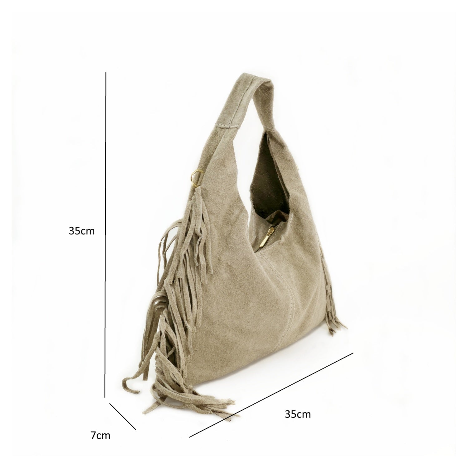 Suede Fringe Grab Bag