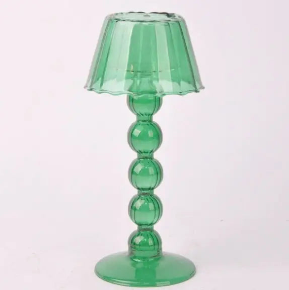 Dark Green Multi Ball Lamp-Style Glass Tealight Holder