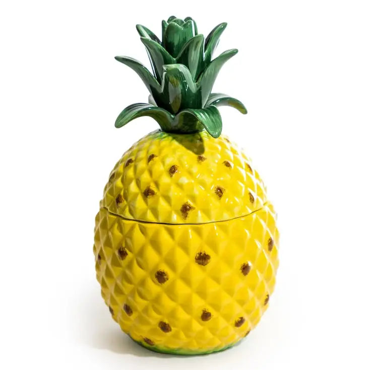 Large Ceramic Pineapple Jar / Storage Bowl