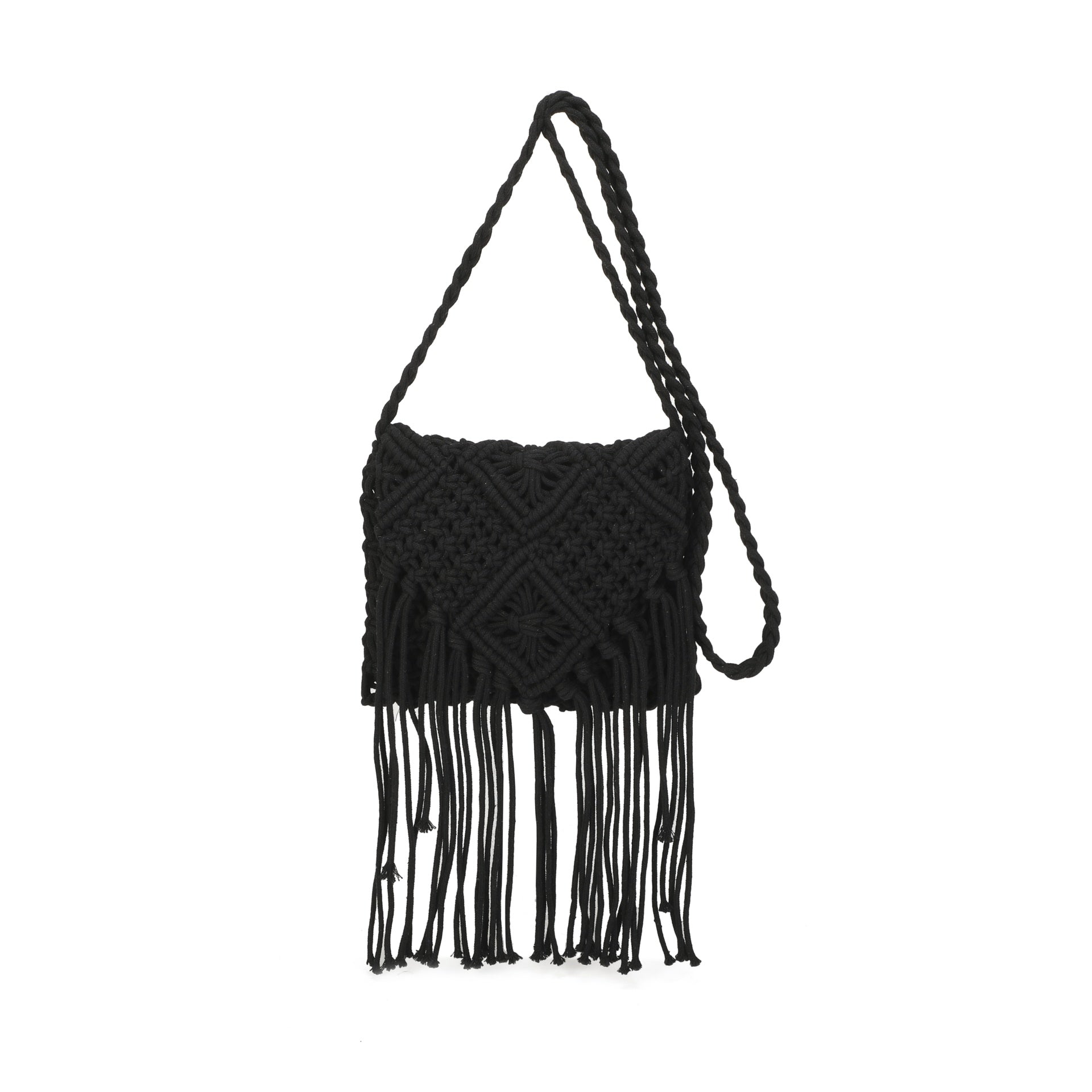 Crochet Tassel Cross Body