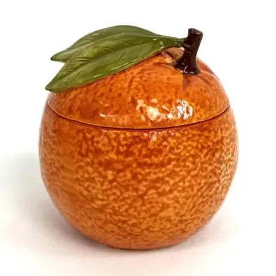 Ceramic Orange Storage Jar