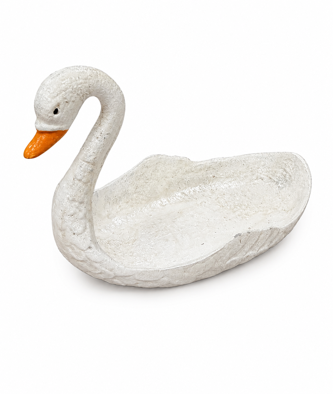 Cast Iron White Swan Coin Dish