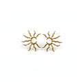 Golden Statement Sun Ray Earrings