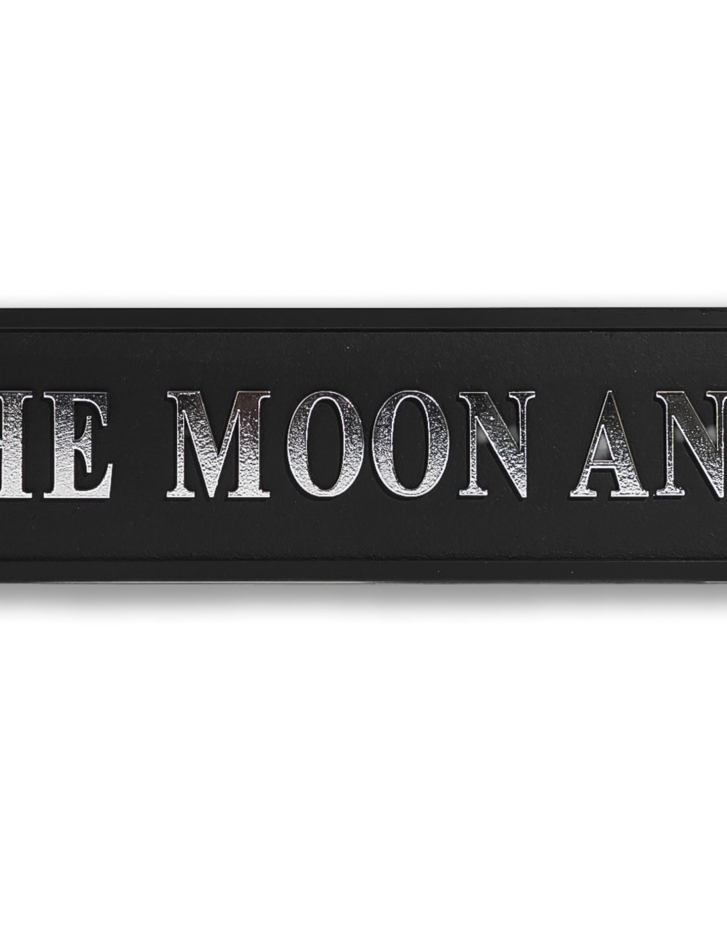 Black & Silver "To The Moon & Back" Sign